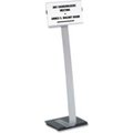 Paris Business Products Durable Duo Versatile Sign Stand 14-3/8" x 43" Black 481423